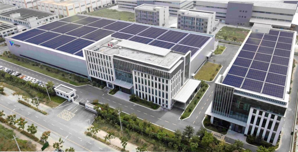 Luftfoto af Faro fabrikken i Kina.